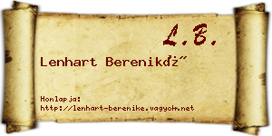 Lenhart Bereniké névjegykártya